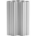 Vases tube Vitra argentés en aluminium 