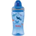 Vaisselle Nuby bleue en silicone à motif requins bébé 