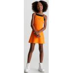 Robes Calvin Klein orange en viscose de créateur Taille 4 ans pour fille de la boutique en ligne Calvinklein.fr 