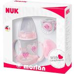 NUK Gift Set, First Choice Learner Feeding Bottle, Soother and Soother Box limited edition 6-18 months Pink
