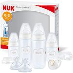 NUK Perfect Start First Choice+ Lot biberon - 0-6 mois - 4 biberons anti-coliques, 1 sucette, 1 goupillon et plus encore - Sans BPA - Lot de 10 pièces