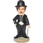 NUNETH Statue de Charlie Chaplin, sculpture de collection d'intérieur, figurines décoratives en résine, décorations de bureau, noir
