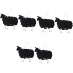 Tableaux noirs en bois à motif moutons 