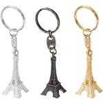 NUOBESTY Lot de 12 porte-clés Tour Eiffel rétro Porte-clés Sac Charms Souvenir Français Porte-clés Cadeaux Or - - 12pcs