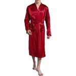 Peignoirs Kimono rouges en satin Taille L look fashion pour homme 