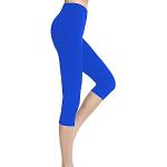 Leggings courts bleus Taille XL plus size look sportif pour femme 