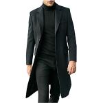 Parkas en duvet d'automne noires en fourrure à manches longues Taille 4 XL plus size look fashion pour homme 