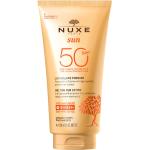 Crèmes solaires Nuxe indice 50 d'origine française aux algues 150 ml texture lait pour femme 