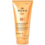 Crèmes solaires Nuxe Sun indice 50 d'origine française au romarin 150 ml texture lait 