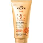 Crèmes solaires Nuxe Sun indice 30 d'origine française au romarin 150 ml pour le visage texture lait 