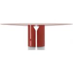 Tables rondes MDF Italia rouges 