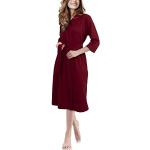 Robes de chambre longues rouge bordeaux Taille S look fashion pour femme en promo 