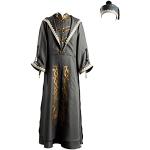 Oakamy Albus Dumbledore Déguisement Dumbledore Cosplay Costume de Magicien Cape Robe de Sorcier Carnaval Déguisement Halloween Noir