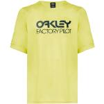 Maillots de cyclisme Oakley jaunes en fil filet respirants à manches courtes Taille S pour homme en promo 