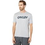 Chemises Oakley gris foncé en coton Pays à manches courtes à manches courtes à col rond Taille M classiques pour homme 