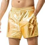 Shorts en cuir dorés en cuir synthétique Taille XL look fashion pour homme 