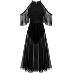 Robes de cocktail noires à paillettes respirantes sans manches Taille S look fashion pour femme en promo 