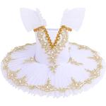 Justaucorps blancs en toile à perles look fashion pour fille de la boutique en ligne Amazon.fr 