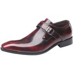 Chaussures oxford de mariage rouge bordeaux Pointure 38 avec un talon jusqu'à 3cm look casual pour homme 