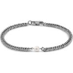 Bracelets de perles Lucléon gris acier en acier à perles pour homme 