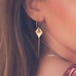 Boucles d'oreilles argentées en or à perles en argent 14 carats pour femme 