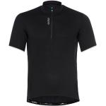 Maillots de cyclisme Odlo Collar noirs en polyester respirants à manches courtes Taille L pour homme 