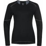 T-shirts Odlo Warm noirs en polaire à manches longues à manches longues à col rond Taille XL look fashion pour femme en promo 