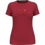 Vêtements de randonnée Odlo Crew rouges Taille M pour femme 