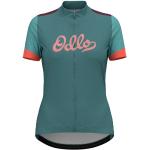 Maillots de cyclisme saison été Odlo turquoise en polyester Taille L pour femme 