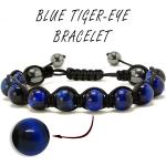 Bracelets de perles bleus à perles à motif tigres pour femme 