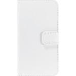 Housses Samsung Galaxy S4 Zoom blanches en cuir type portefeuille 
