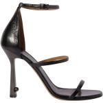 Sandales à talons Off-White noires en cuir Pointure 40 look fashion pour femme 