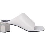 Sandales à talons Off-White blanches en cuir à bouts carrés Pointure 38 pour femme 