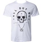 T-shirts basiques Official blancs Fall Out Boy Taille S look fashion pour homme 