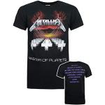 T-shirts Official noirs Metallica look fashion 