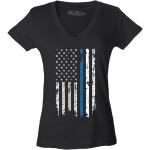 T-shirts à imprimés bleus en coton mélangé à motif USA Taille L pour femme 