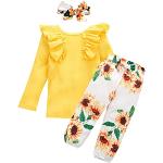 Pantalons jaunes à volants respirants Taille 4 ans look fashion pour garçon de la boutique en ligne Amazon.fr 