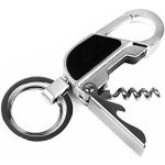 Porte-clés décapsuleurs noirs en zinc 