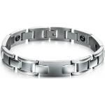 OIDEA Bracelet pour homme en acier inoxydable - Bracelet magnétique H Link - Argent