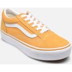 Chaussures Vans Old Skool Platform jaunes en cuir Pointure 34,5 pour enfant en promo 