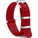 Bracelets de montre rouges look fashion en tissu pour homme 
