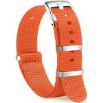 Bracelets de montre orange look fashion en tissu pour homme 