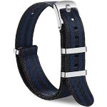 Bracelets de montre bleus look fashion en tissu pour homme 