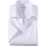Chemises Olymp Luxor blanches à manches courtes à manches courtes Taille XXL plus size look business pour homme 