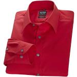 Chemises Olymp rouges en coton à New York à manches longues à manches longues col kent look fashion pour homme 