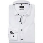 Chemises unies Olymp blanches à manches longues col kent Taille XS look business pour homme 