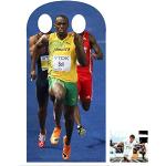 OLYMPIC PACK Usain Bolt Olympic remplaçant Personnage Découpé Dans Du Carton / Silhouette En Carton: Grandeur Nature / Standee / Stand-Up - Avec Star Photo (Dimensions 25x20 Cm)