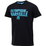 T-shirts noirs en coton Olympique de Marseille Taille S pour homme 