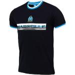 T-shirts noirs en coton Olympique de Marseille Taille L pour homme 