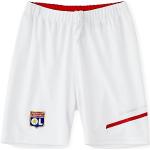 Shorts blancs en polyester enfant Olympique Lyonnais lavable en machine look sportif 